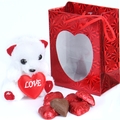 Milk Chocolate Sweetheart Gift Bag w/Teddy Bear