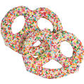 White Chocolate Covered Pretzels with Rainbow Nonpareils - 10CT Box