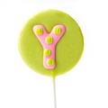 'Y' Letter Hard Candy Lollipop