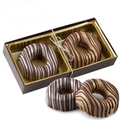 Hanukkah Premium Parve LG Chocolate Donut Gift Box - 2CT 