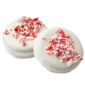 Crushed Peppermint White Chocolate Coated Sandwich Cookies
