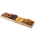 Passover Wooden Long Chocolate & Nuts Gift Tray 
