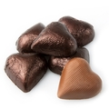 Brown Foiled Milk Chocolate Hearts