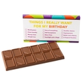 'Things I Really Want For My Birthday List' Humor Chocolate Bar Favor
