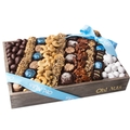 Baby Boy Chocolate & Nut Square Gift Basket - Large 14’’