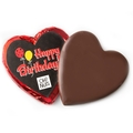 'Happy Birthday' Dark Belgian Chocolate Message Heart