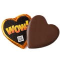 'Wow' Dark Belgian Chocolate Message Heart 
