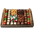 Holiday Signature Wooden Nuts, Candy & Chocolate Gift Tray