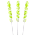 Mini Bright Green & White Unicorn Lollipops - 24CT
