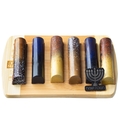 Hanukkah Wooden Mini Cutting Board Chocolate Bars Gift Basket