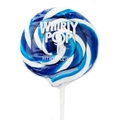 Royal Blue & White Swirl Whirly Pops -5pack