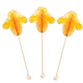 Rosh Hashanah Hand Made Honey Bee Lollipops - 4CT
