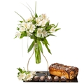Shavuos Dairy Chocolate Cheese Babka Cake Fresh Flowers Gift Tray