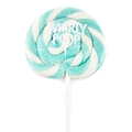 Turquoise & White Swirl Whirly Pops - Blue Raspberry 5 pack