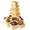 Holiday 4-Tier Gold Gift Tower