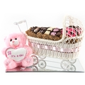 Mirror Tray Baby Girl Carriage Gift Basket