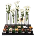 Elegant Fresh Flowers Test Tube Vase Chocolate & Nuts Gift Basket 