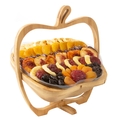 Fresh Dried Fruit Apple Wooden Collapsible Fruit Bowl