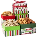 Oh! Nuts® Gourmet Nuts Gift Basket Tower | Christmas Holiday Fresh Gourmet Nut Assortment Gifts for Men, Woman or Family
