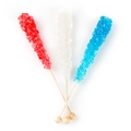 Large Unwrapped Patriotic Rock Candy Crystal Sticks