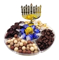 Hanukkah Sectional Platter Gift Basket - Israel Only