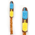 Dreidels Decorated Chocolate Pretzel Stick