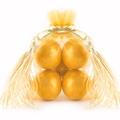 Gold Mesh Favor Bags With Tassels - 12CT
