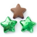 Foiled Chocolate Stars - Green