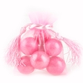 Baby Pink Mesh Favor Bags With Tassels - 12CT
