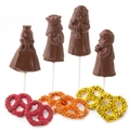 Chocolate Purim Megilla Character Lollipops