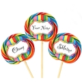 Custom Rainbow Lollipops 