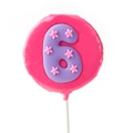 '6' Number Hard Candy Lollipop