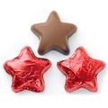 Foiled Chocolate Stars - Red