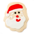 6 Large Christmas Decorated Cookie - Santa
