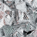 Silver Shimmer Chevron Stripe Wrapped Mints