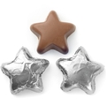 Foiled Chocolate Stars - Silver