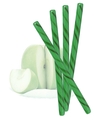 Sour Green Apple Candy Sticks