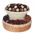 Round White Chocolate & Nut Gift Basket