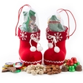 Holiday Santa Booties With Goodies - Snowflake 