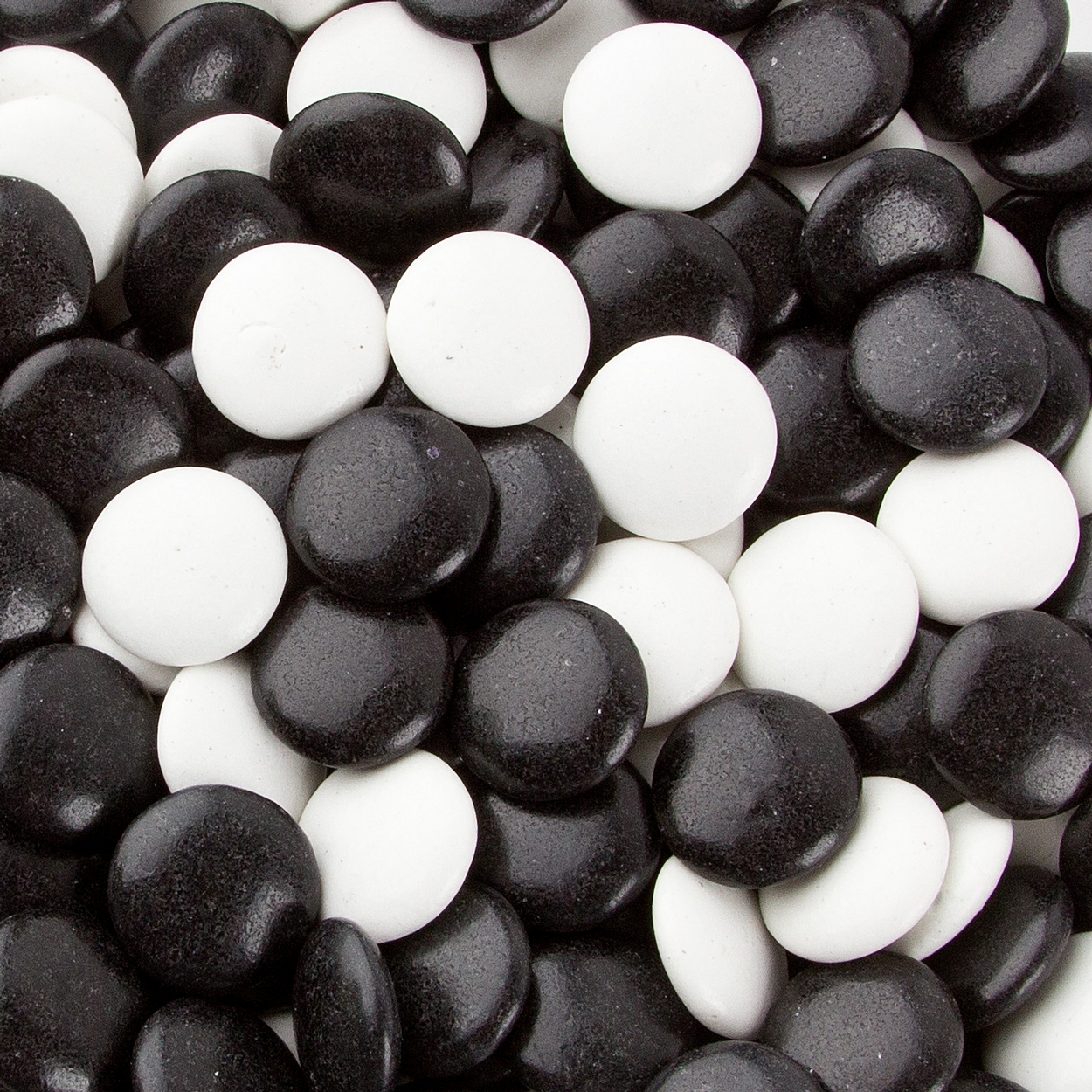 black and white m&ms