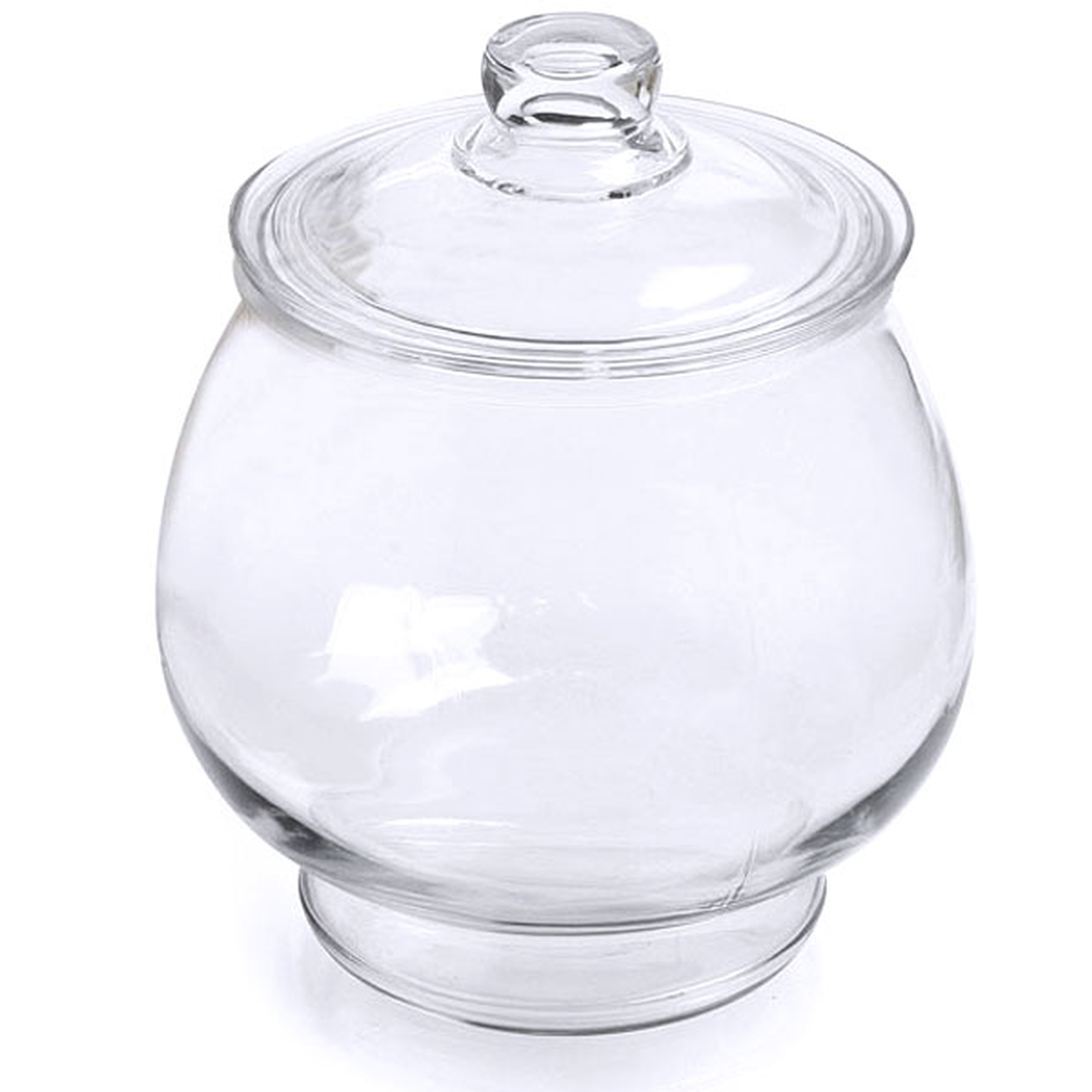 Glass Round Candy Jar with Lid 1-Gallon Size • Oh! Nuts®