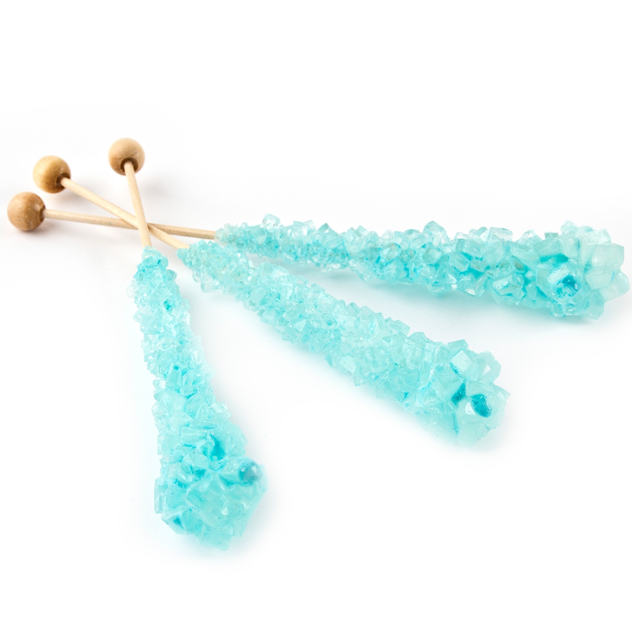 Light Blue & White Rock Candy Crystal Sticks - Cotton Candy and Origin –  Candy Envy