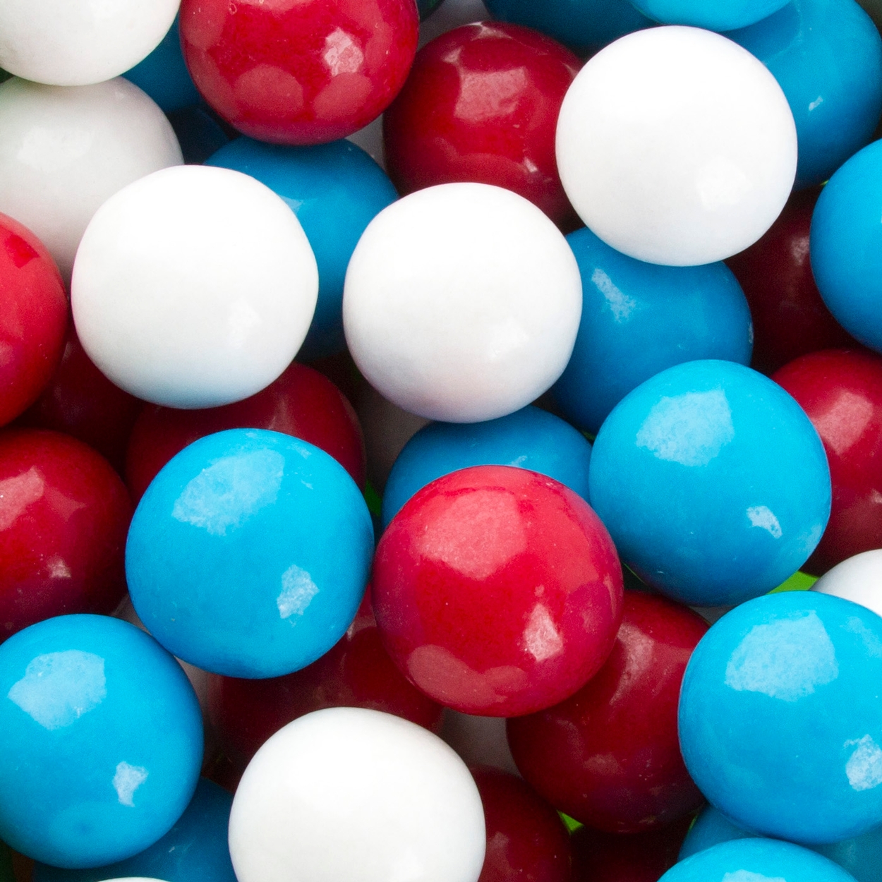 Red White and Blue Gumballs 1 Inch - Candy Store
