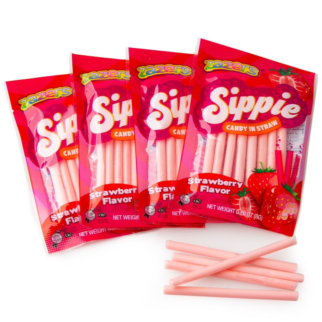 Sippie Candy in Straw - Strawberry - 360ct Case
