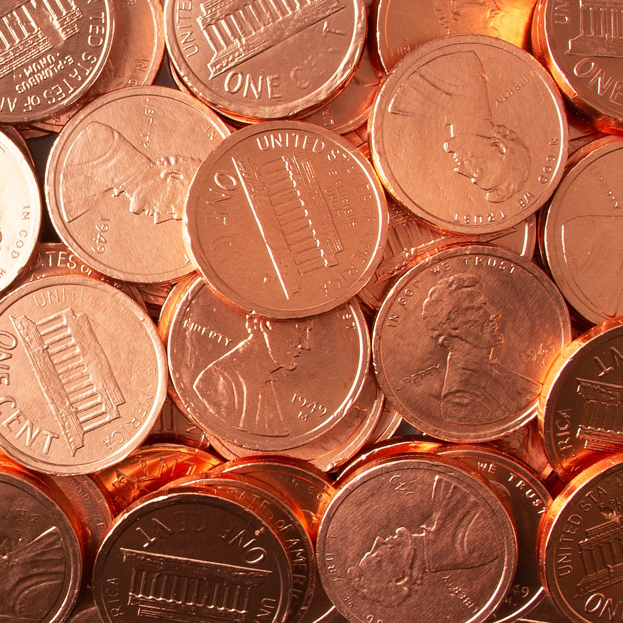 Milk Chocolate Copper Pennies • Chocolate Coins • Bulk Chocolate • Oh! Nuts®