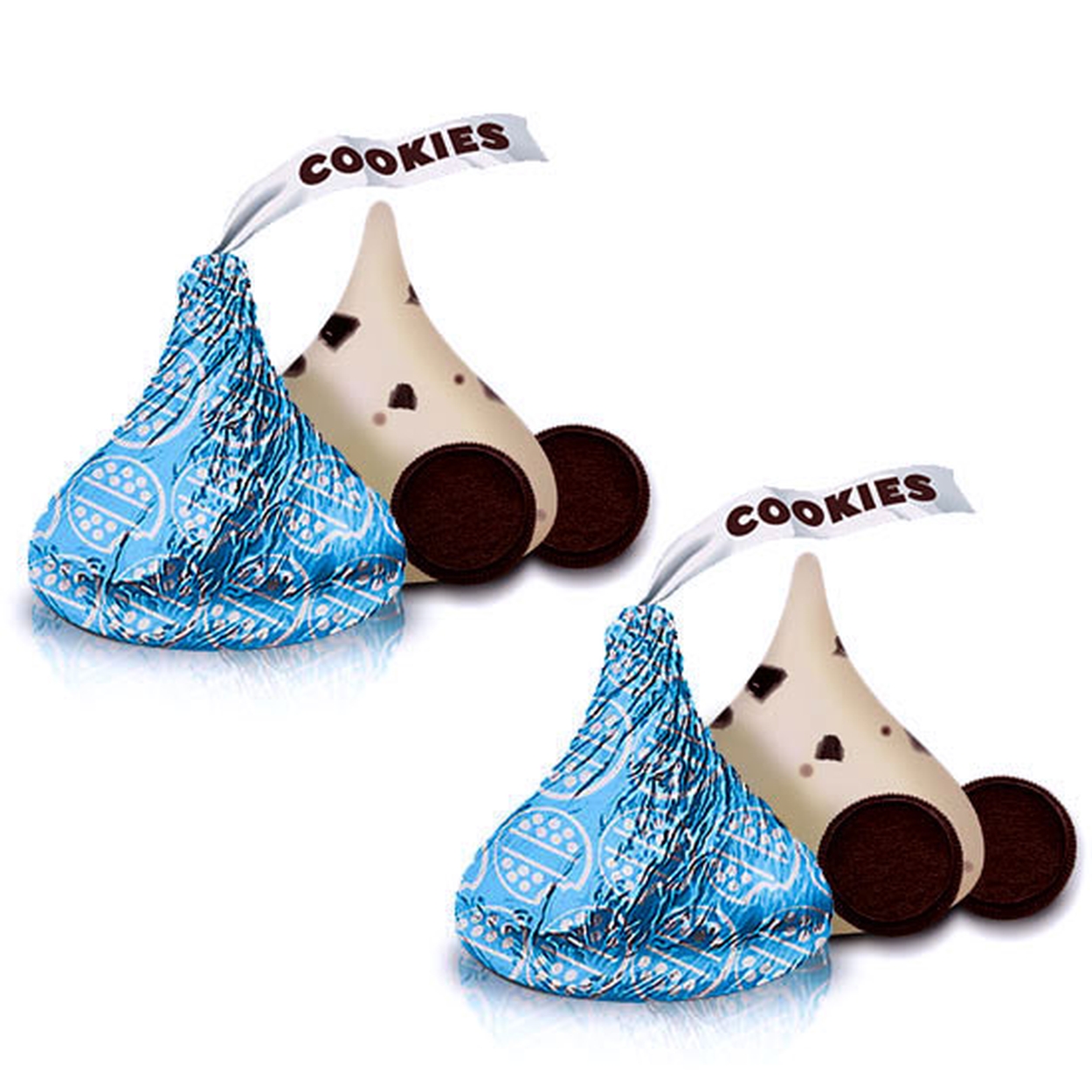 Blue Foiled Hershey's Kisses Cookies n' Creme Candy - 60 ...