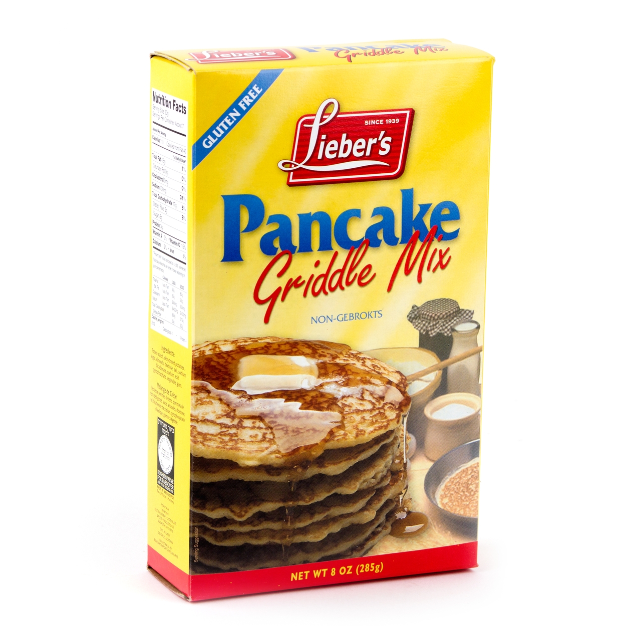 Gluten-Free Pancake Griddle Mix - 8 OZ Box • Passover Food Specialties,  Cooking & Baking • Passover Gift Baskets - Candy Chocolate & Nuts • Oh!  Nuts®