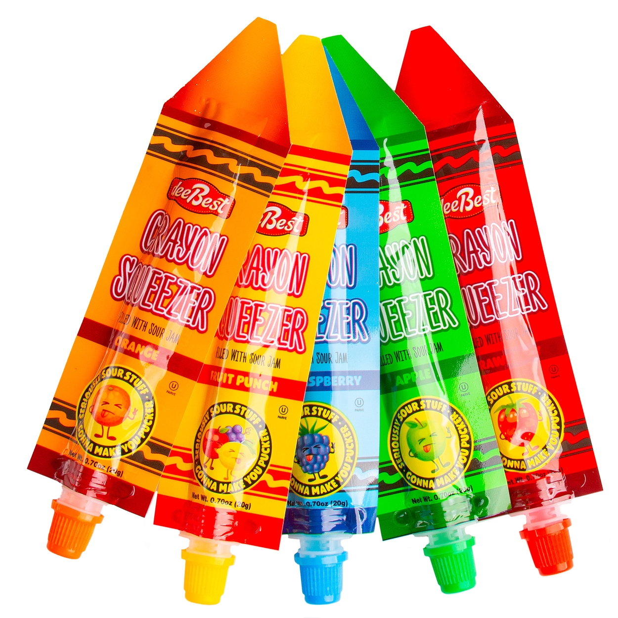 Crayon Squeezers Candy Sour Gel - 12CT Bag • Candy Mini Packs