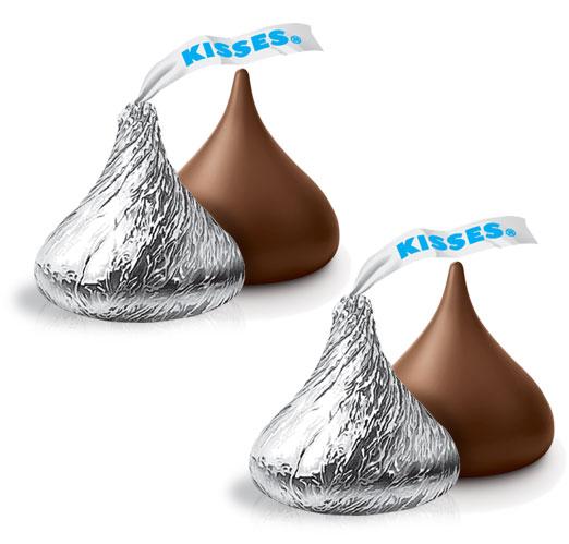 Silver Milk Chocolate Hershey's Kisses - 110-Pc. Bag ...